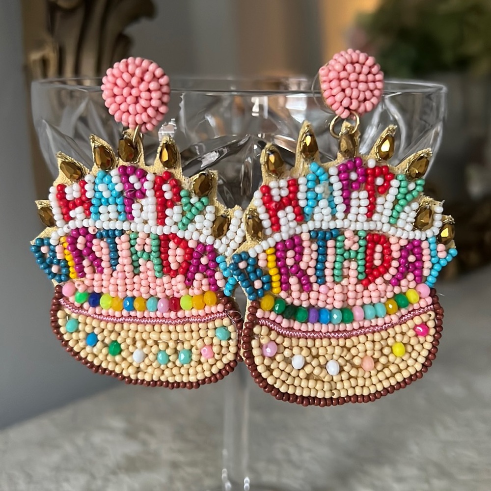 Happy Birthday earrings 🎂